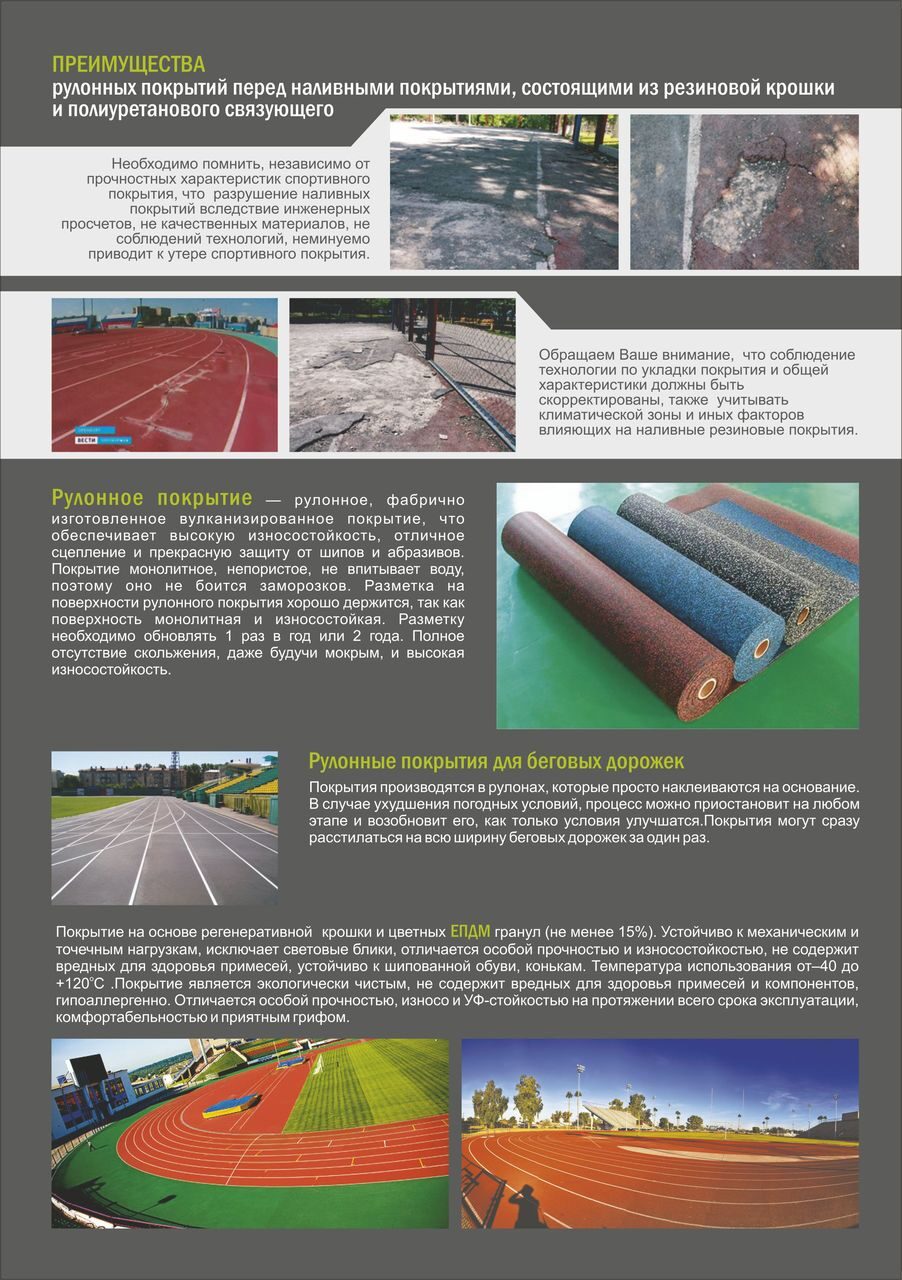 Преимущества рулонного резинового покрытия